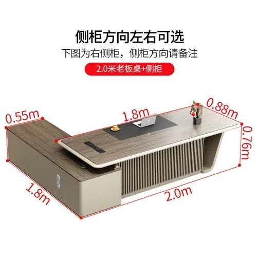 Executive Study Office Desk Modern Drawers Desktop Filing Laptop Meeting Office Desk Gaming Scrivania Angolare Furniture HDH My Lux Decor Round
