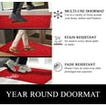 thumbnail image 4 of A1HC All Weather Dirt and Moisture Absorbing Polypropylene(PP) Door Mat with Tire Crumb Rubber Backing, Indoor Outdoor Use, Red, 24x36 Inch, 4 of 8
