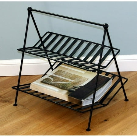 Country Gardens Magazine - Pangaea Home & Garden Black Wrought Iron Magazine Rack