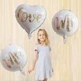 thumbnail image 2 of Redempat Décorations de Fête de la Saint-Valentin Ballons en Aluminium Ballons Cœur Rouge Blanc, Type8 18 Pouces, 2 of 6