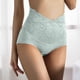 thumbnail image 5 of Gibobby Panty sexy Ajuste Ropa interior de encaje para mujer, talla grande, cintura alta, algodón, , cubierta completa(Verde， M), 5 of 5