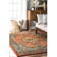 thumbnail image 3 of nuLOOM RZIN08A-406 Tapis de Zone Médaillon Floral Nacré Rouille 4 Pieds x 6 Pieds, 3 of 3