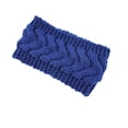 thumbnail image 1 of Bandeau d'Hiver pour Femmes, Élasticité, Chaud, Style Simple, Accessoires pour Cheveux, Marine, 1 of 6