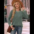 thumbnail image 4 of Camisas de Larga para Mujer, Suéteres, Conjuntos de Otoño, Bloques de Color, Ropa de Invierno, Elegantes, Informales, Suaves. Verde L, 4 of 7