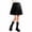 Black, variant on Girls Pleated Mini Skirt High Waist Tennis School Uniform Skirts Solid Color Elastic Waist Skirt Black 9-10 Years
