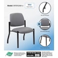 thumbnail image 3 of Boss Office Products Armless Vinyl & Steel Guest Chair, 300-lb. Capacity, Gray/Black, 3 of 8