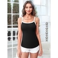 thumbnail image 5 of Alove Padded Tank Tops Camisoles Women Solid Conservative Vest with Built-in Bra Adjustable Strap Cotton Cami Shirts, 5 of 8