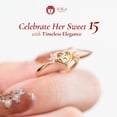 thumbnail image 4 of 14K Yellow Solid Gold 15 Years Quinceanera Birthday Cubic Zirconia CZ Heart Ring - size 4.5, 4 of 8