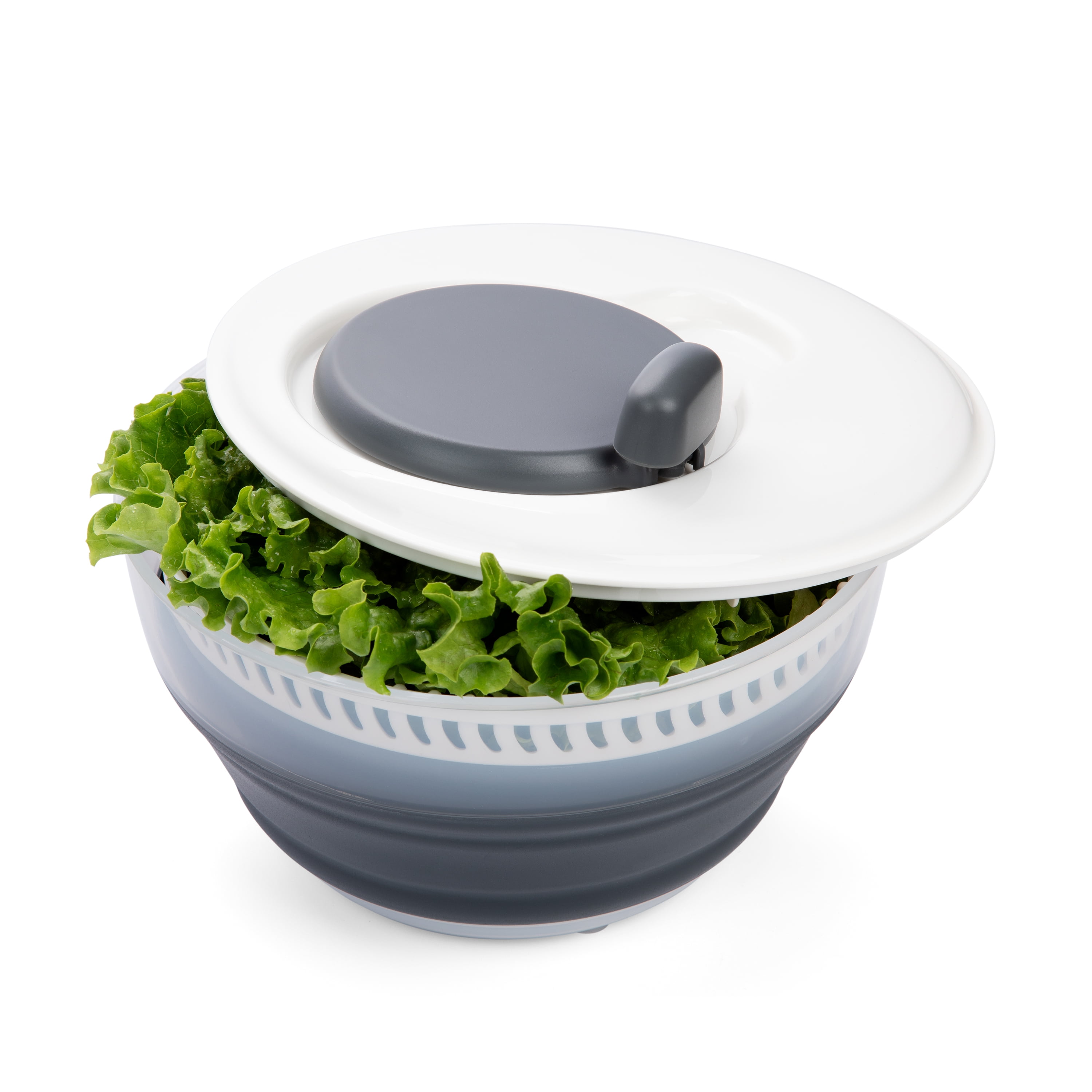 Prep Solutions Space-Saving 3 Quart Collapsible Salad Spinner with Easy Handle