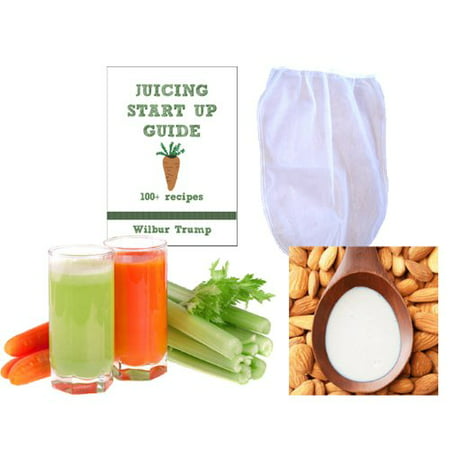 Nut Milk Pulp Strainer Bag XL (1 gal) + Juicing Recipe Sprouting eBook 