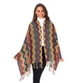 thumbnail image 3 of FORMRS Womens Scarf Winter Soft Long Big Warm Shawls Wrap Tassel Scarves, Brown Geometric, 3 of 9