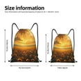 thumbnail image 2 of Saiise Sunflower Sunset Rainfall Pattern Sports Drawstring Backpack - String Swim Gym Bag with Wet Proof Pocket for Women&Men-Medium, 2 of 6