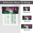 thumbnail image 6 of Forest Tree Kitchen Window Curtain Valance Fantasy Galaxy Starry Sky Abstract Aurora Window Treatment Valance Curtains for Bathroom 54 by 18 in, 1 Panel, 6 of 6