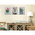 thumbnail image 5 of Arjun Cactus Wall Art Canvas Cacti Pictures Green Plants Painting, Pink Flowers Botanical Tropical Succulent Artwork Framed for Bedroom Bathroom Living Room Kitchen Home Office Decor, 12"x16"x3 Panels, 5 of 6