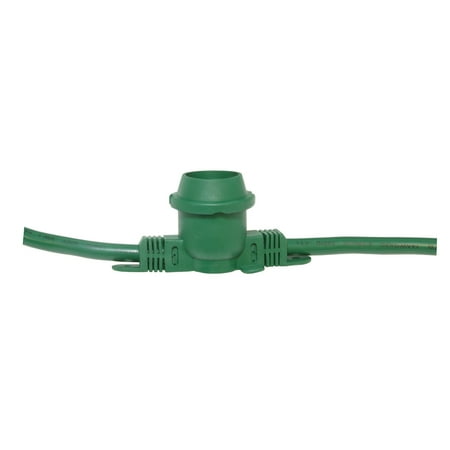 American Lighting 99724 - 24 Light 48' Green (Medium Screw Base) Commercial Grade Empty Light String
