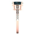 thumbnail image 3 of Clara Pucci 14K Rose Gold Solid Gold LondonBlueTopaz Solitaire with Accents Anniversary Ring for Women - 2.21 cttw Oval Cut, 3 of 7