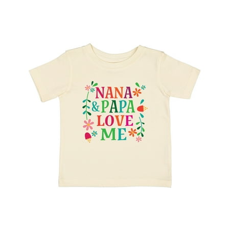 

Inktastic Nana and Papa Love Me Gift Baby Girl T-Shirt