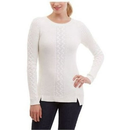 Ladies' Nautica Crew Neck Cable Tunic Pullover Sweater