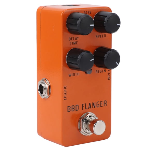 Analog Flanger Pedal, Aluminum Alloy Guitar Flanger Pedal DC9V  for Outdoor Performance