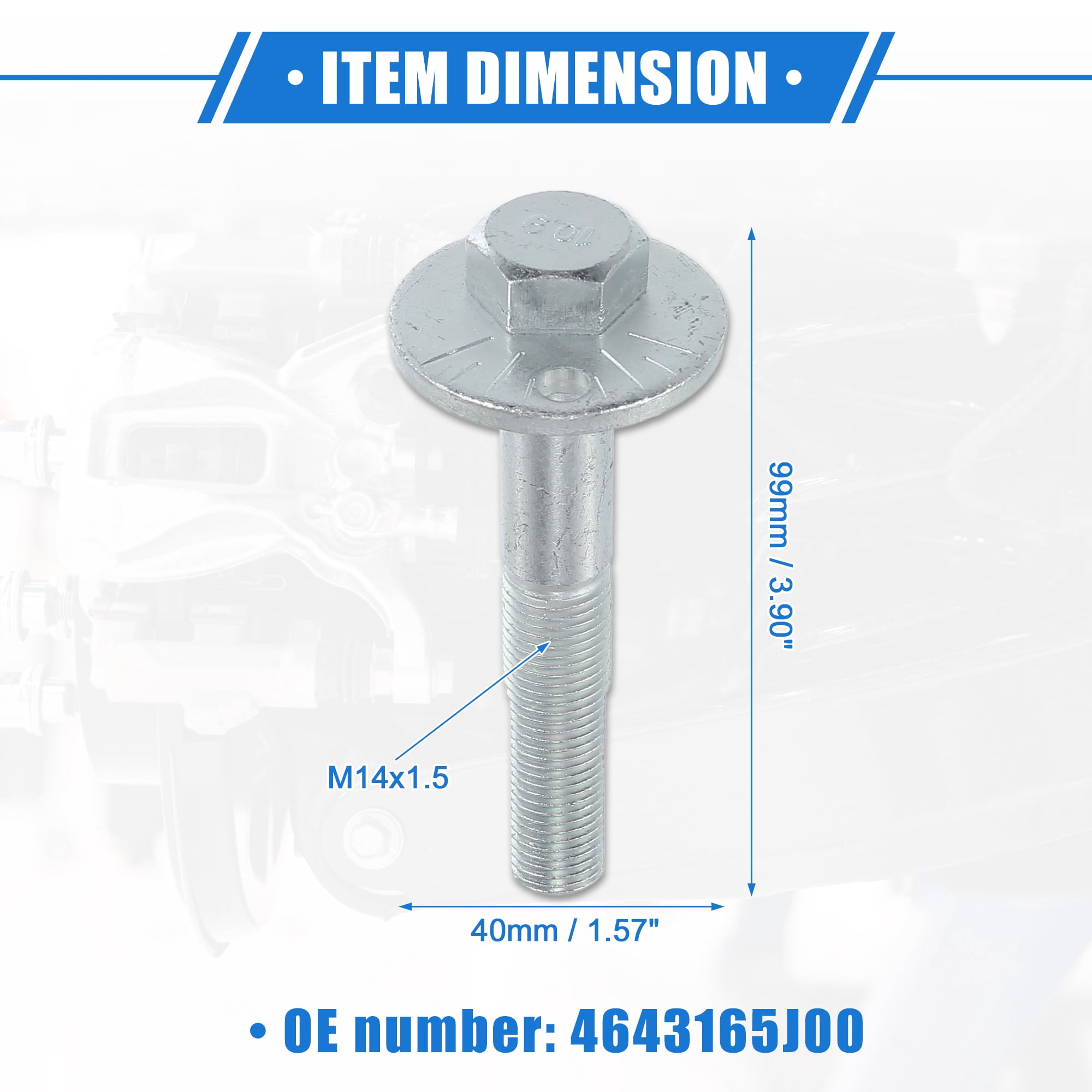 Unique Bargains 2 Pcs Eccentric Alignment Camber Bolt for Suzuki GRAND VIATARA 2006-2013