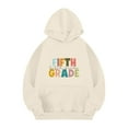 thumbnail image 4 of Mercatoo Fifth Grade Kids Ho𝐨die Pullover Tops Loose Oversized 𝐏reppy School Sweatshirts Kids First Day of School Clothes, 4 of 5