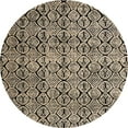 thumbnail image 1 of Ahgly Company Machine Washable Indoor Round Abstract Burgundy Brown Area Rugs, 8' Round, 1 of 7