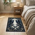 thumbnail image 3 of ODIKA 2'x3' Washable Doormat Non-Slip, Low Pile Gothic Snake Serpent Tattoo Whimsigoth Crow Motif Whimsy Bathroom for Entryway, Kitchen, Laundry Room, 3 of 7