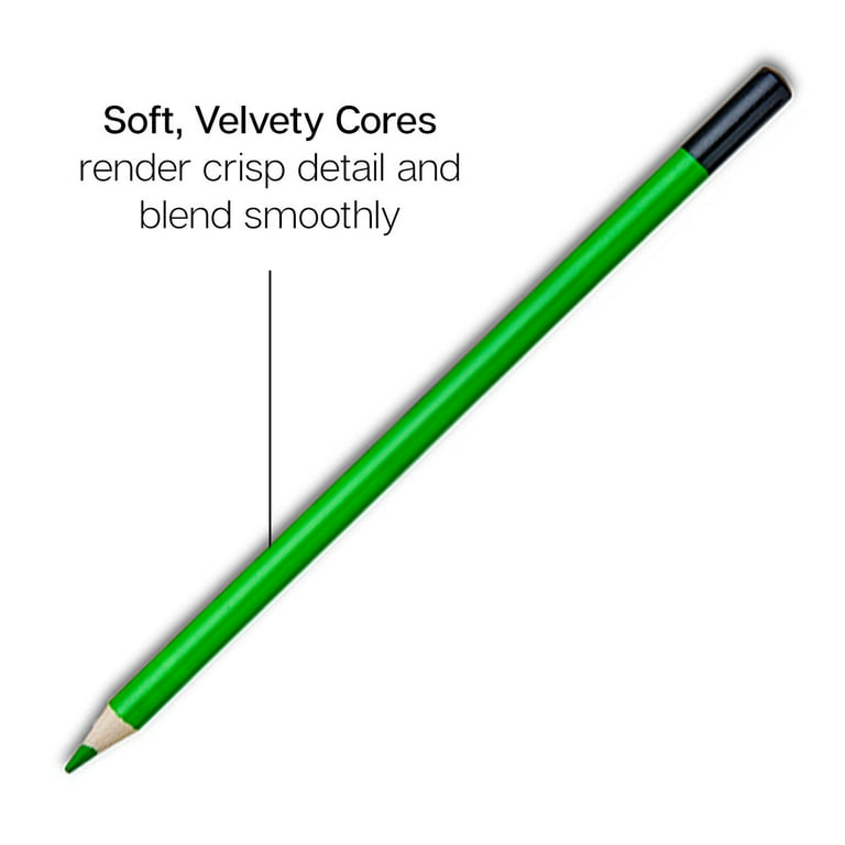 KINGART® Studio Fluorescent Neon Colored Pencils, Set of 12