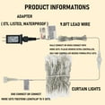 thumbnail image 4 of Cadena de luces Dazzle Bright para cortinas, 300 LED, conectables en 8 modos, 4 of 7
