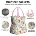 thumbnail image 3 of Pioneer Flower Drawstring Lunch Bag Women - Drawstring Lunch Bag Insulated for Work Office - Stain-Resistant Large Lunchbags for Women with Multi-Pockets, 3 of 6
