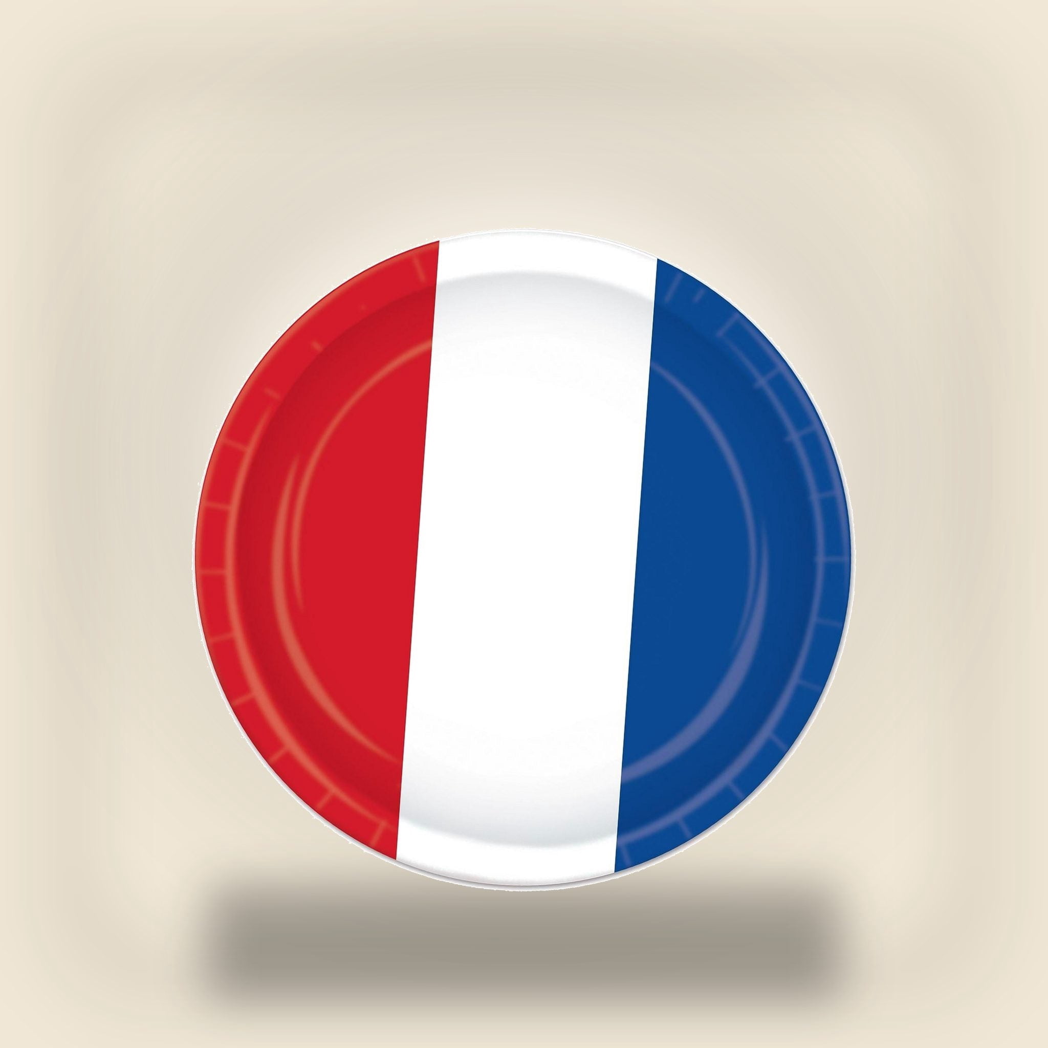 96 Pack Bulk Red, White/Blue Patriotic Paper Plates 9 inch