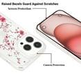 thumbnail image 6 of Soft Case Compatible with iPhone 16 Pro, Clear Floral Pattern Print Design Flexible TPU Shockproof Slim Cover for Women Girls, Flower Protective Phone Case for iPhone 16 Pro, Flower-E, 6 of 10