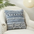 thumbnail image 3 of Saro Lifestyle Denim Delight Chindi Poly Filled Throw Pillow, 3 of 3