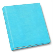 Leather Compact Photo Album by Gallery Leather, 9.25" x 8", 30 sheets/60 pages, 120 photos, Refillable, Acadia Pool