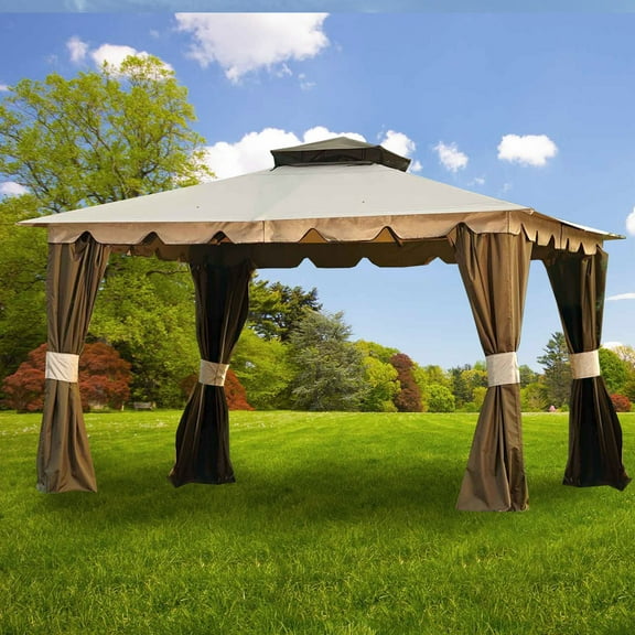 Garden Winds Replacement Canopy Top for Hampton II Gazebo - Riplock 350