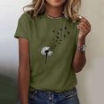 thumbnail image 5 of Fiudx Ofertas Flash Del Día Solo En Línea Blusa de Manga Corta con Estampado de Moda para Mujer, Divertida Camiseta con Cuello Redondo, 5 of 5