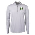 thumbnail image 2 of Men's-Cutter & Buck  Gray Portland Timbers Virtue Eco Pique Micro Stripe Recycled Quarter-Zip Top, 2 of 3