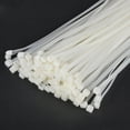 thumbnail image 3 of Uxcell 16 inch 0.2 inch White Nylon Cable Ties Self-Locking Zip Ties Nylon White 25 Pack, 3 of 5