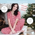 thumbnail image 2 of Hello Mello Holiday Pajama Top Soft Button-Down Lounge Shirt, Candy Cane Lane (Women's), 2 of 9