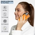 thumbnail image 4 of Allytechgroup 2024 New Trendy Back Case Cover for Apple iPhone 11 Pro, Premium PU Leather Luxury Design with Ring Holder Stand Bracket Bumper Shockproof Phone Case for Girls Women, Orange, 4 of 8