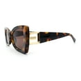 thumbnail image 6 of Womens Bow Tie Shape Beveled Thick Plastic Mod Designer Fashion Sunglasses Tortoise - Brown, 6 of 7