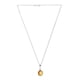 thumbnail image 5 of Juego de aretes y cadena con dije corte Majestic, plata mexicana ley .925, Ambar, 5 of 5