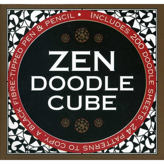 Zen Doodle Cube : Includes 200 Doodle Sheets, 24 Patterns To Copy, A Black Fibre-Tipped Pen & Pencil (General merchandise)