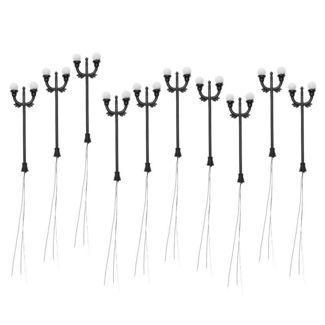 Milaget 10 Pcs Modèle Lampe de Cour LED Lampadaires 1