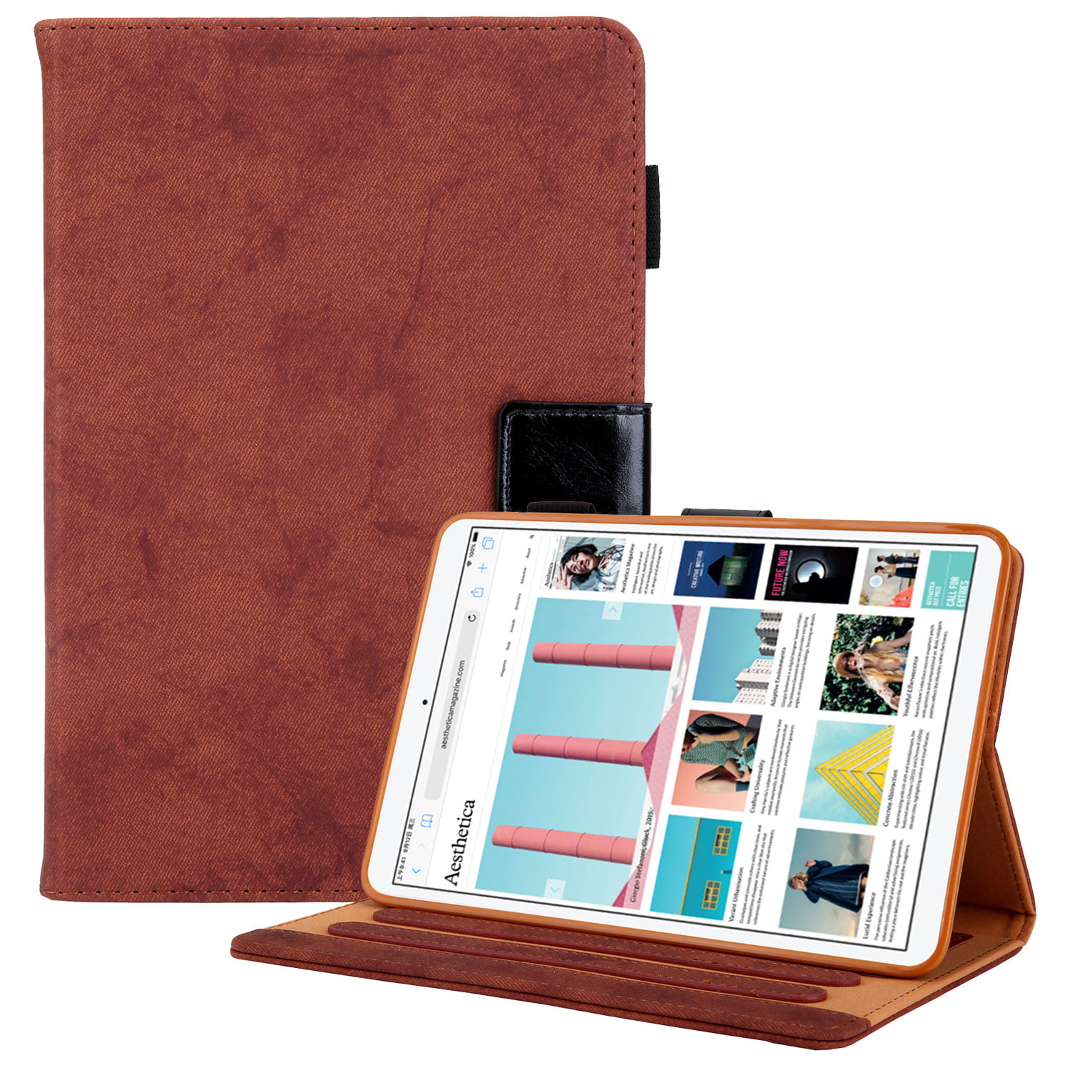 Brown RuiRdot Lightweight PU Leather Book Folio Stand Case Multi-Viewing Kickstand Case with Card Slots//Pocket Compatible for 2021 New iPad Mini 6th Generation 8.3 inch iPad Mini 6 Stand Cover