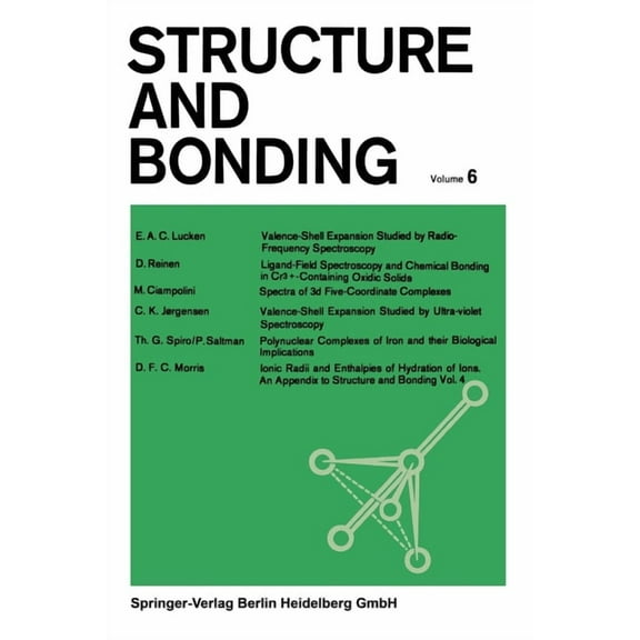 Structure and Bonding Structure and Bonding, Book 6, (Paperback)