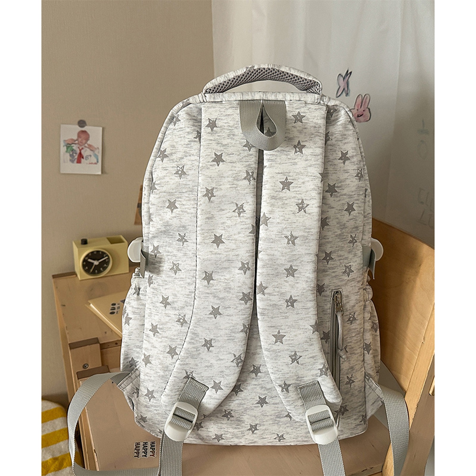 Mochila escolar para niños y niñas, para primaria y secundaria, para edades de 6 a 14 (gris claro) 4