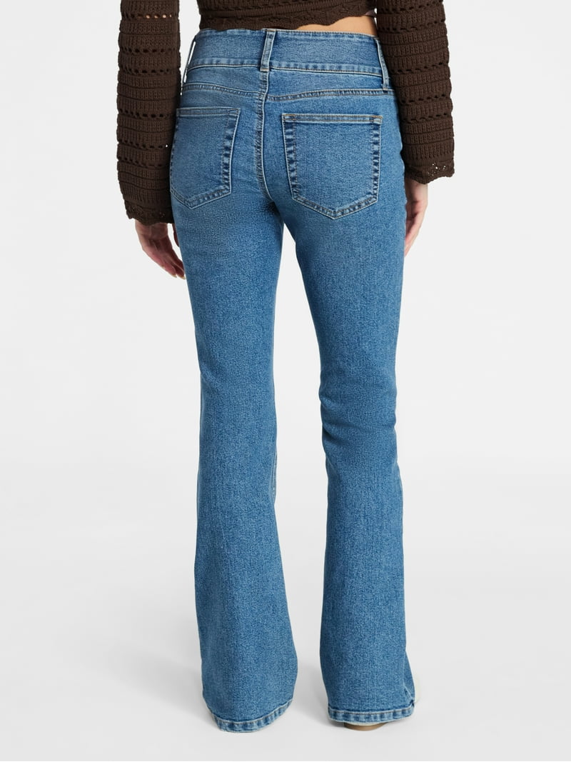 No Boundaries Pintuck Mini Bootcut Jeans, 32.5'' Inseam, Women's
