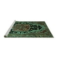 thumbnail image 2 of Ahgly Company Machine Washable Indoor Rectangle Persian Turquoise Blue Traditional Area Rugs, 8' x 10', 2 of 4