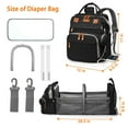 thumbnail image 5 of Baby Diaper Bag Backpack with Changing Station,Waterproof 30L Large Capacity Portable Travel Bag for Moms Dads,Insulated Milk Pocket &USB Charging Port,Black, 5 of 7